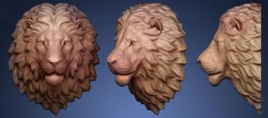 3D мадэль Спокойная голова льва (STL)